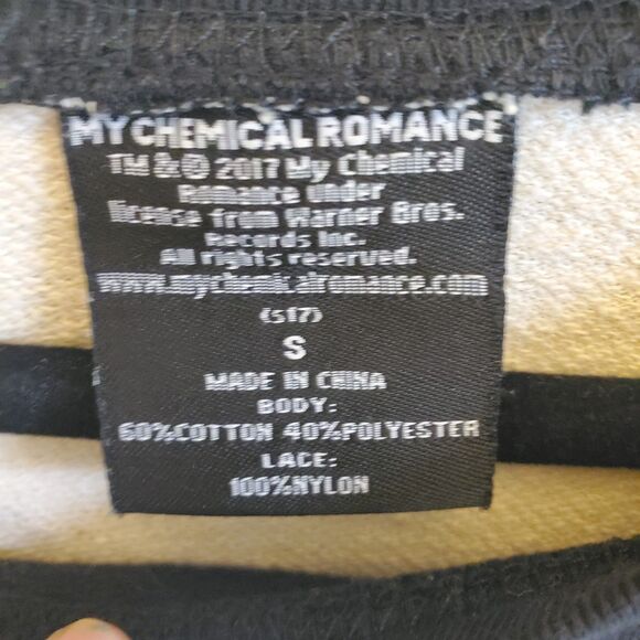 MCR X My Chemical Romance Official Women's Sz Small Sweatshirt Lace on Back Punk - Picture 4 of 4